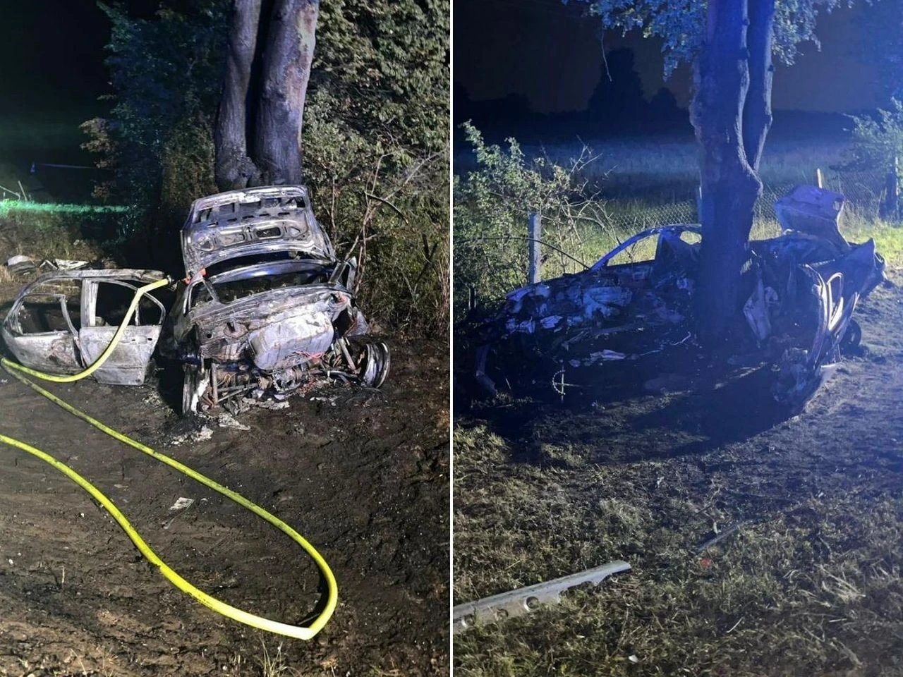 JEST ŚLEDZTWO Młody kierowca wypadł z BMW i zginął. Jego auto stanęło w płomieniach