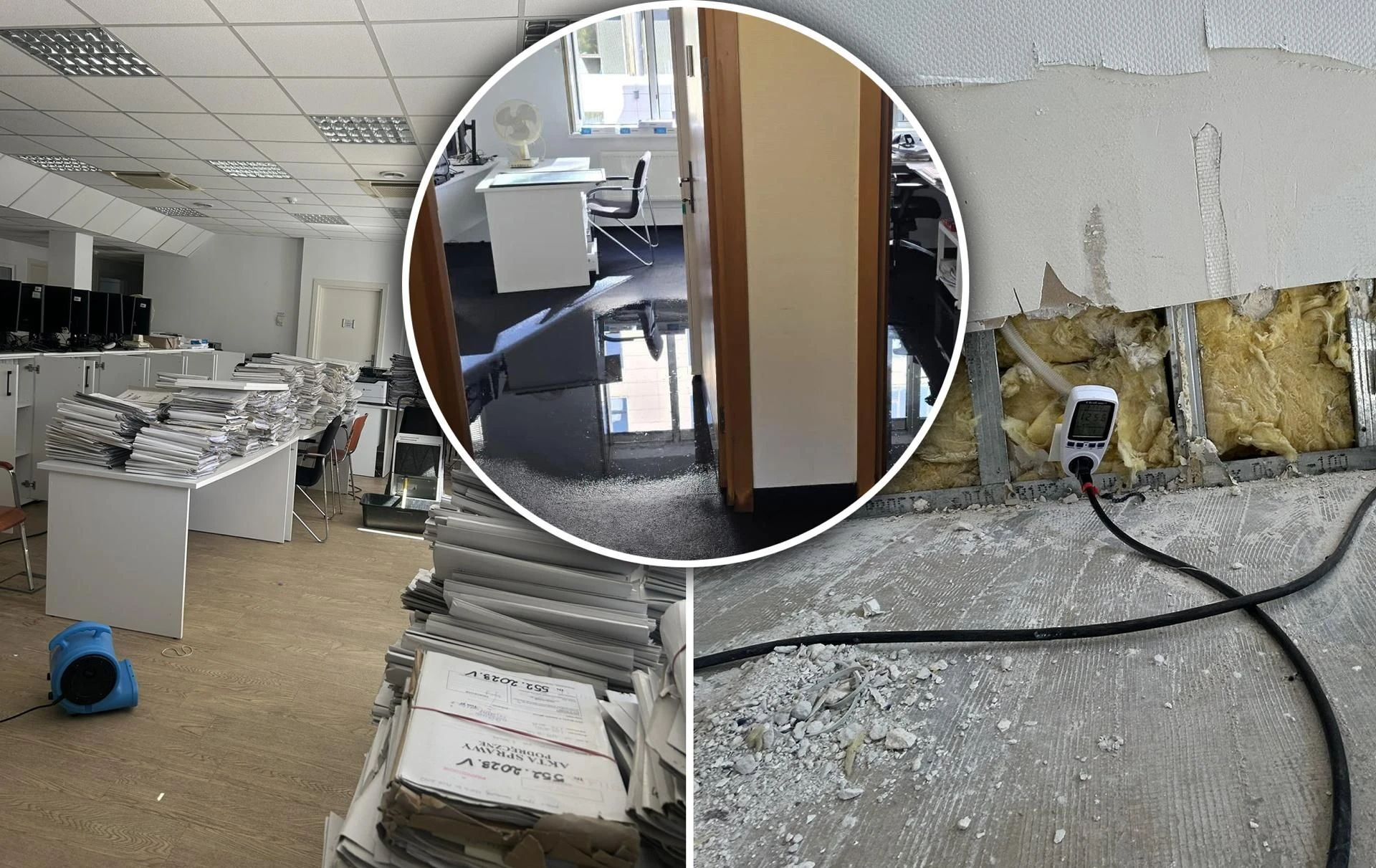 SZOKUJĄCE ZDJĘCIA W prokuraturze pękła rura z gorącą wodą. „Setki tomów zalanych akt”