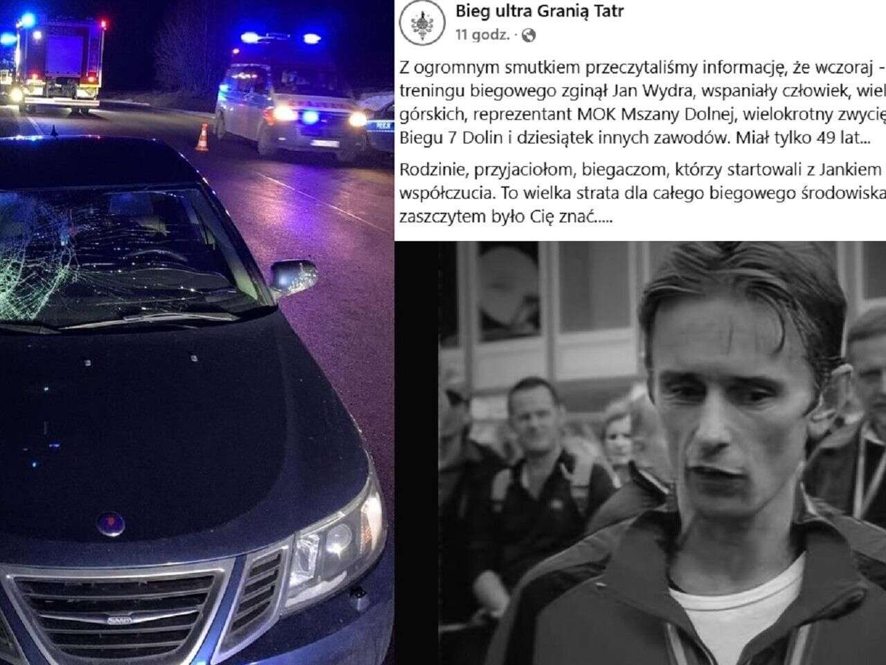 Miał 49 lat Śmiertelny wypadek w Wilczycach. Nie żyje biegacz Jan Wydra