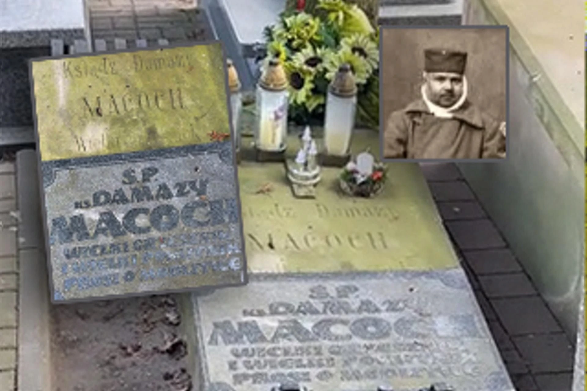 Skandal za skandalem Tak wygląda grób księdza Damazego Macocha. Nie przestrzegał celibatu, skończył jako …