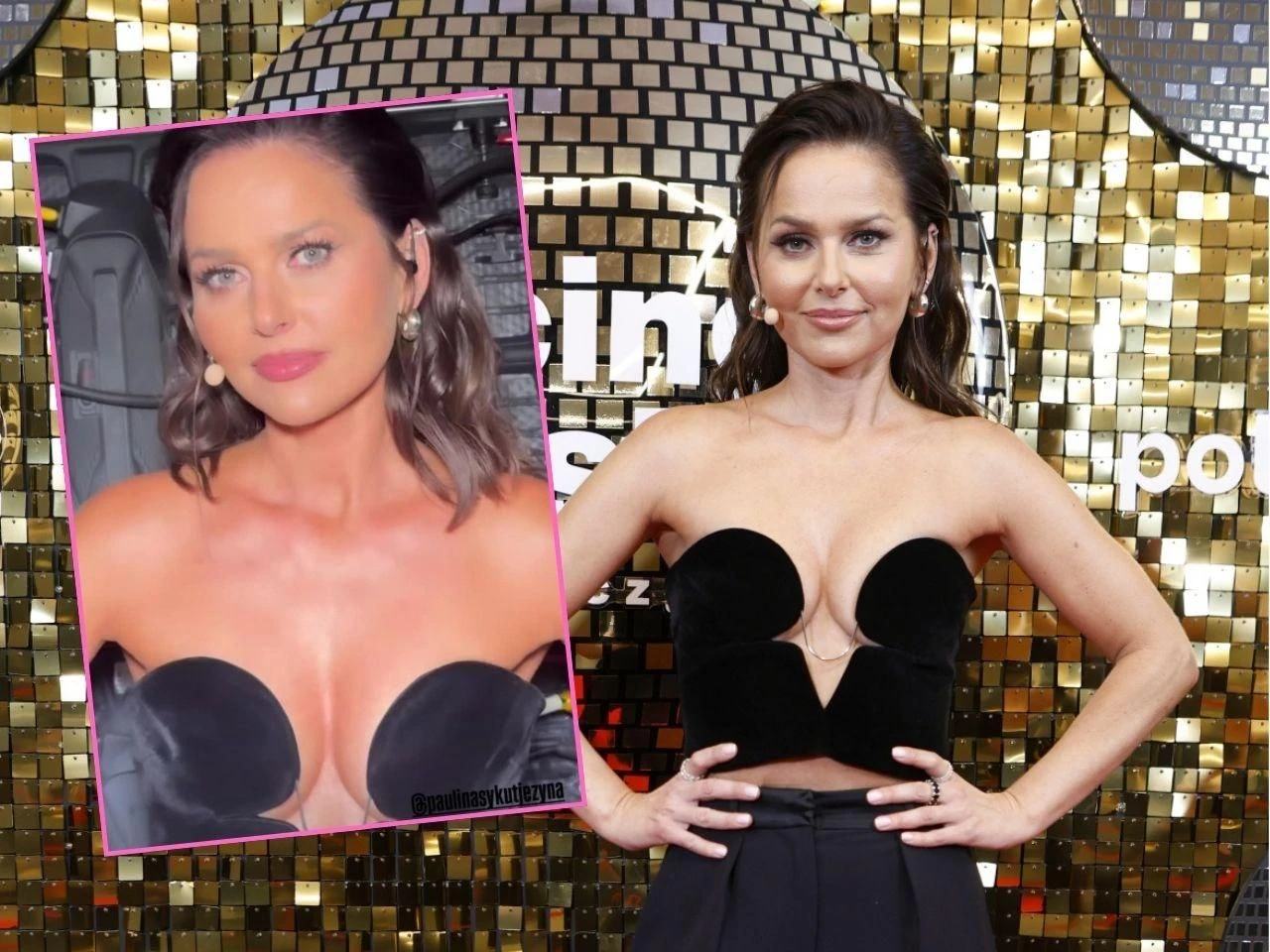 O włos od wpadki! Ryzykowna kreacja Pauliny Sykut-Jeżyny. Jeden zły ruch i biust na wierzchu!