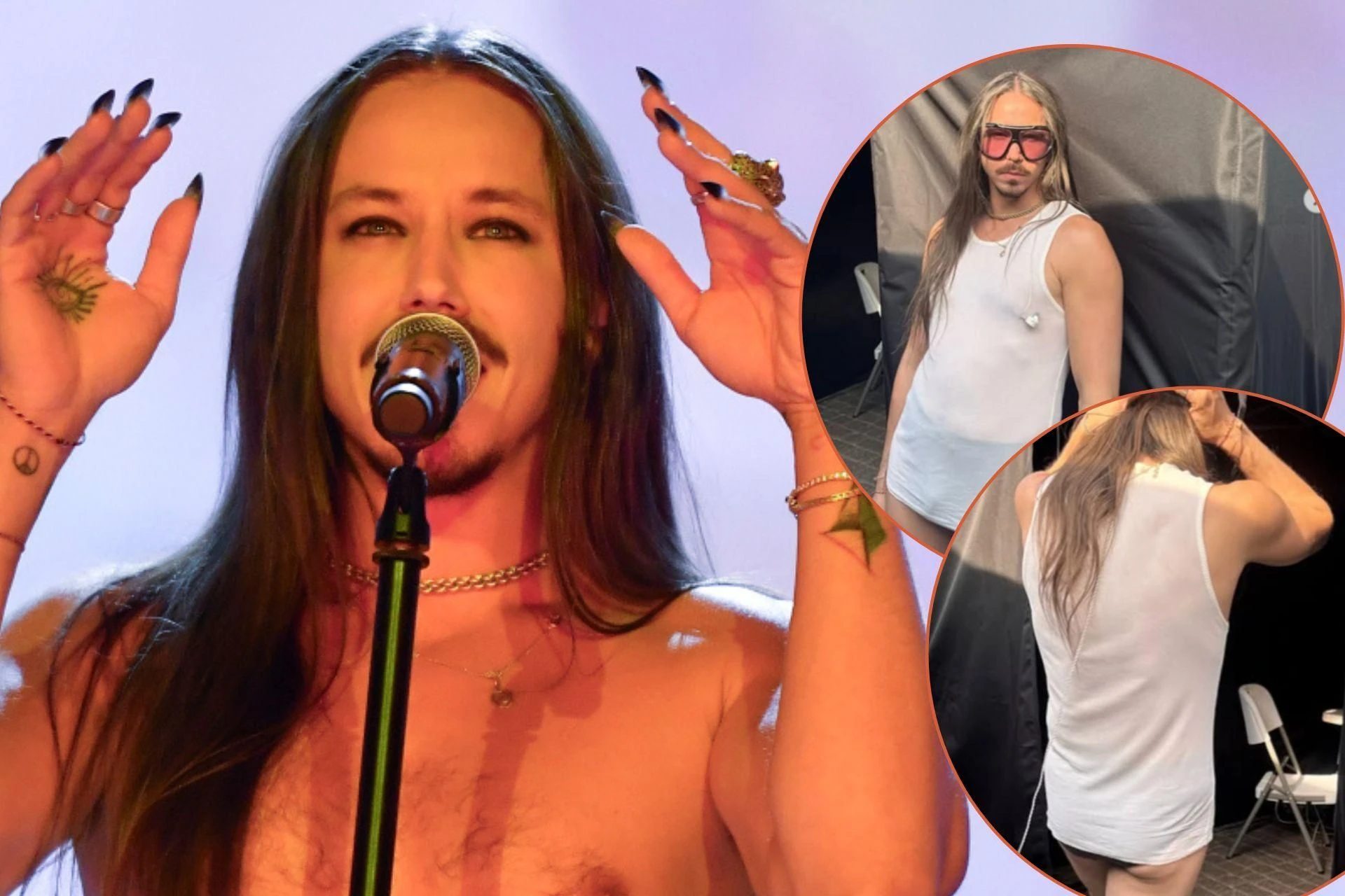 Ale zdjęcia! Michał Szpak przyłapany bez spodni za kulisami koncertu. Tego nie pokazali w TV!