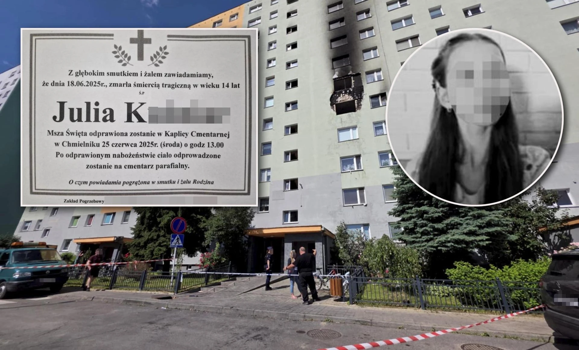 rzeszów w żałobie Tragiczny pożar wieżowca zabrał życie Julki. Ostatnie pożegnanie 14-latki