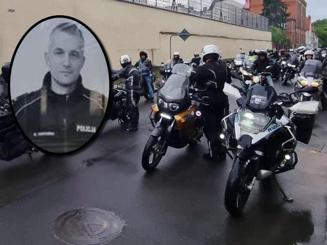 Wzruszający gest Głośny ryk silników w hołdzie zmarłemu policjantowi. Motocykliści pożegnali Rafała F…