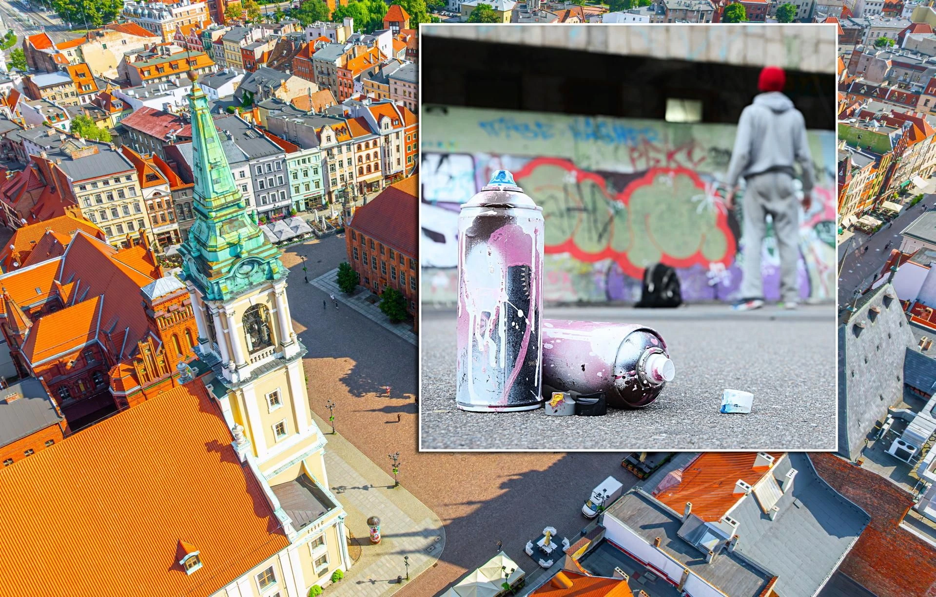 Takiej kary się nie spodziewał! Malował graffiti na oczach straży miejskiej. Zobacz, co musiał zrobić sprawca. Mandat to nie wszystko!
