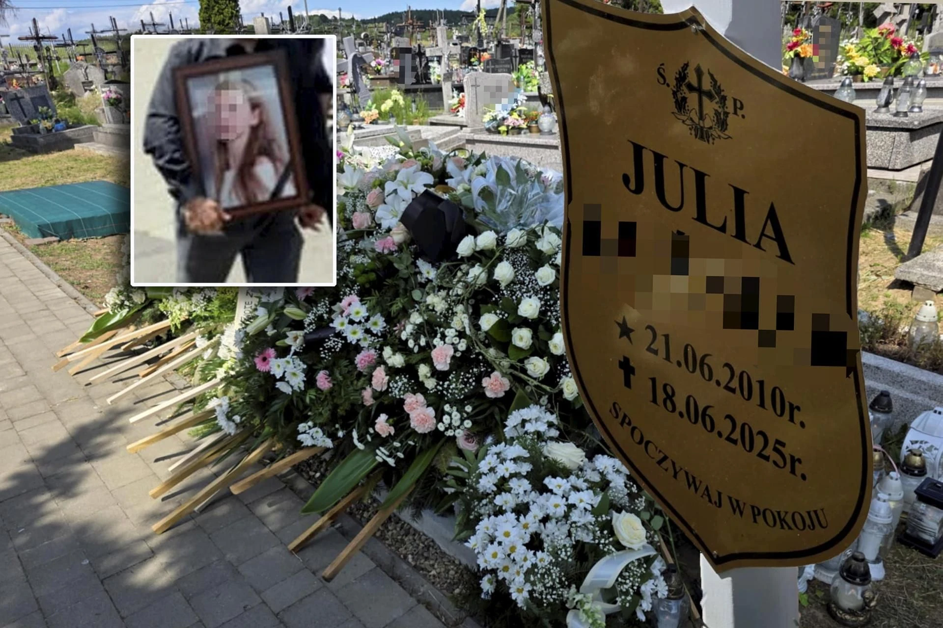 Łzy same płyną do oczu Grób Julki utonął w kwiatach. Poruszające słowa koleżanek