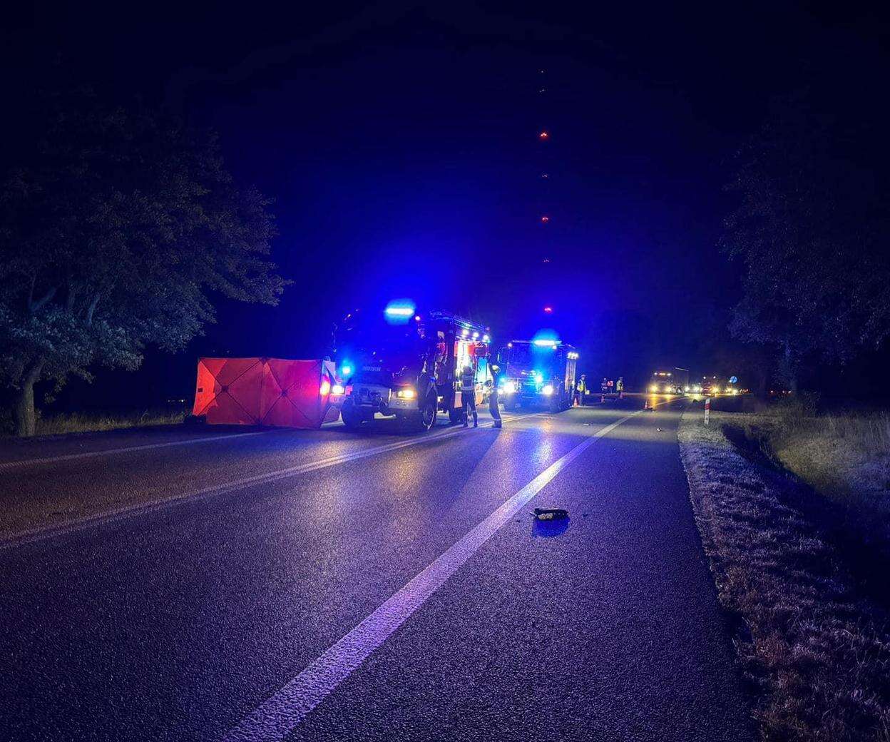 Tragiczny wypadek Kobieta próbowała przebiec przez jezdnię. Tragiczny wypadek na DK17