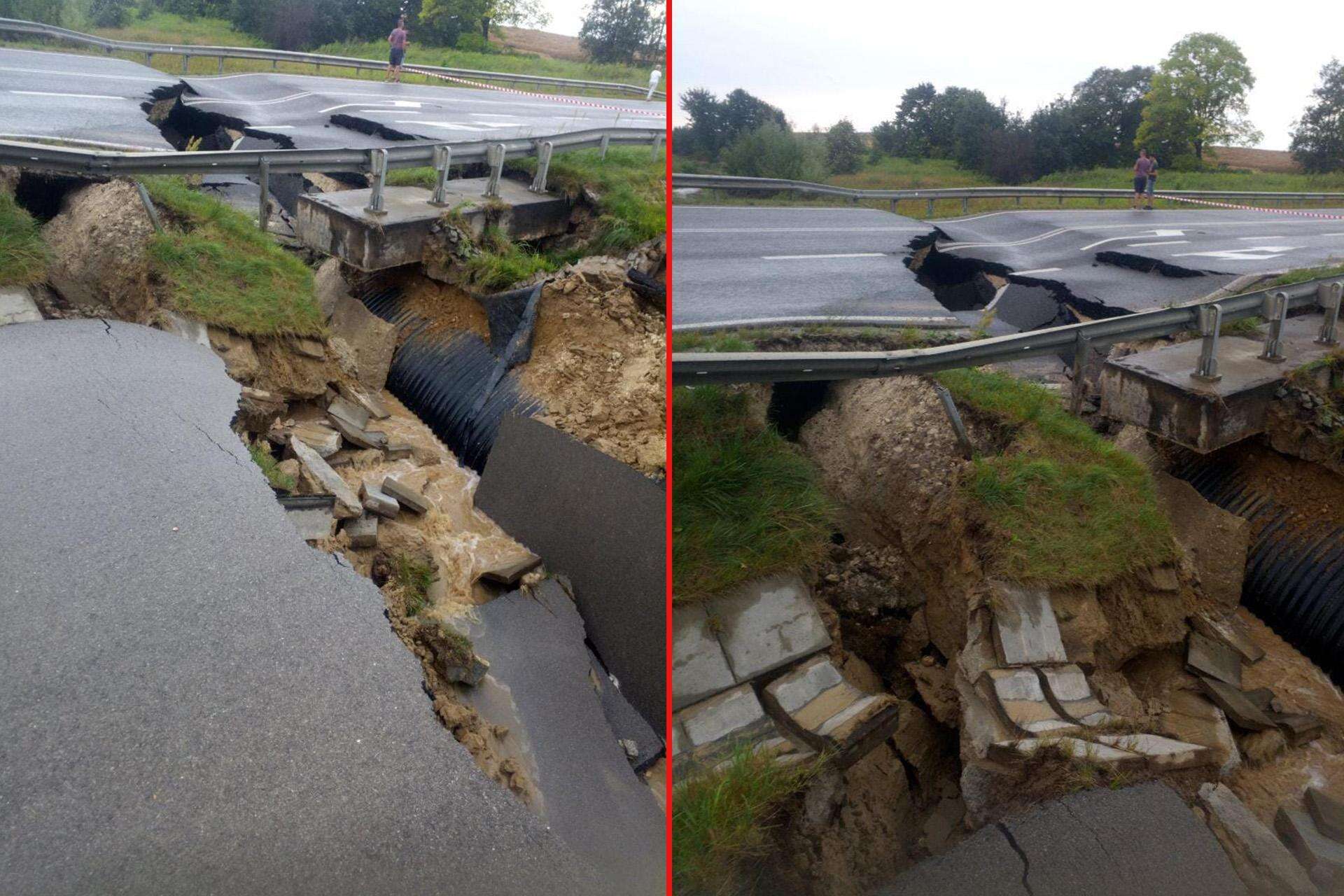 Potworny kataklizm Nawałnica nad Świętokrzyskiem! Oto, co zrobiła z drogą wojewódzką. Tylko w jednym po…