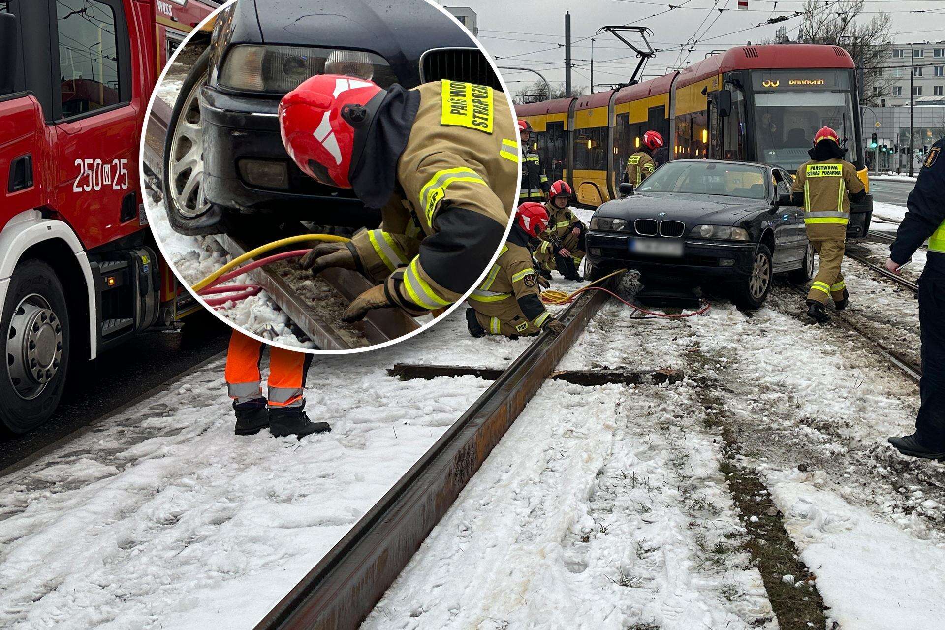 Wjechał na tory! Pijak za kółkiem bmw zablokował torowisko. Wydmuchał aż 4 promile!