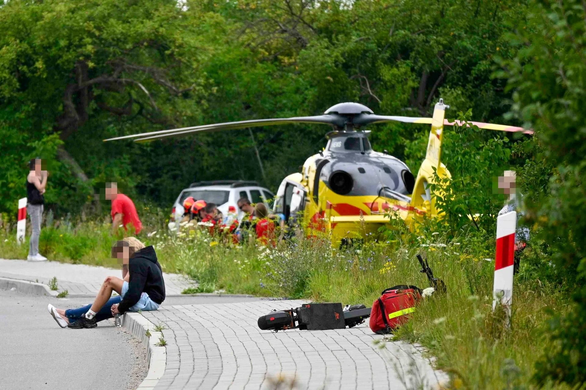 Wypadek Jazda na hulajnodze mogła skończyć się tragedią! Dwóch nastolatków w szpitalu