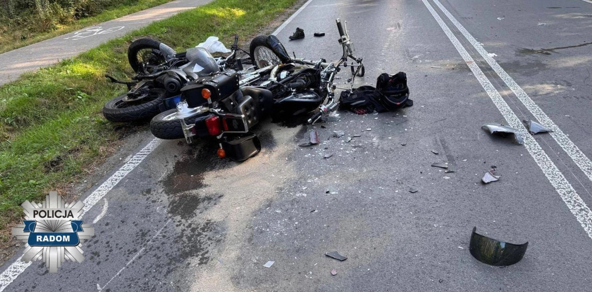 PIERWSZE USTALENIA Śmiertelne zderzenie motocyklistów w Lesiewie. Jeden zmarł w szpitalu, drugi ciężko ranny