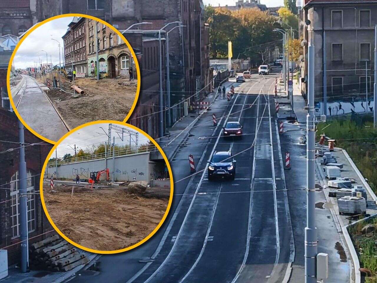 Inwestycje w Szczecinie Tramwaje mają przejechać tędy za kilkanaście dni, a brakuje fragmentu torowiska. Czy…