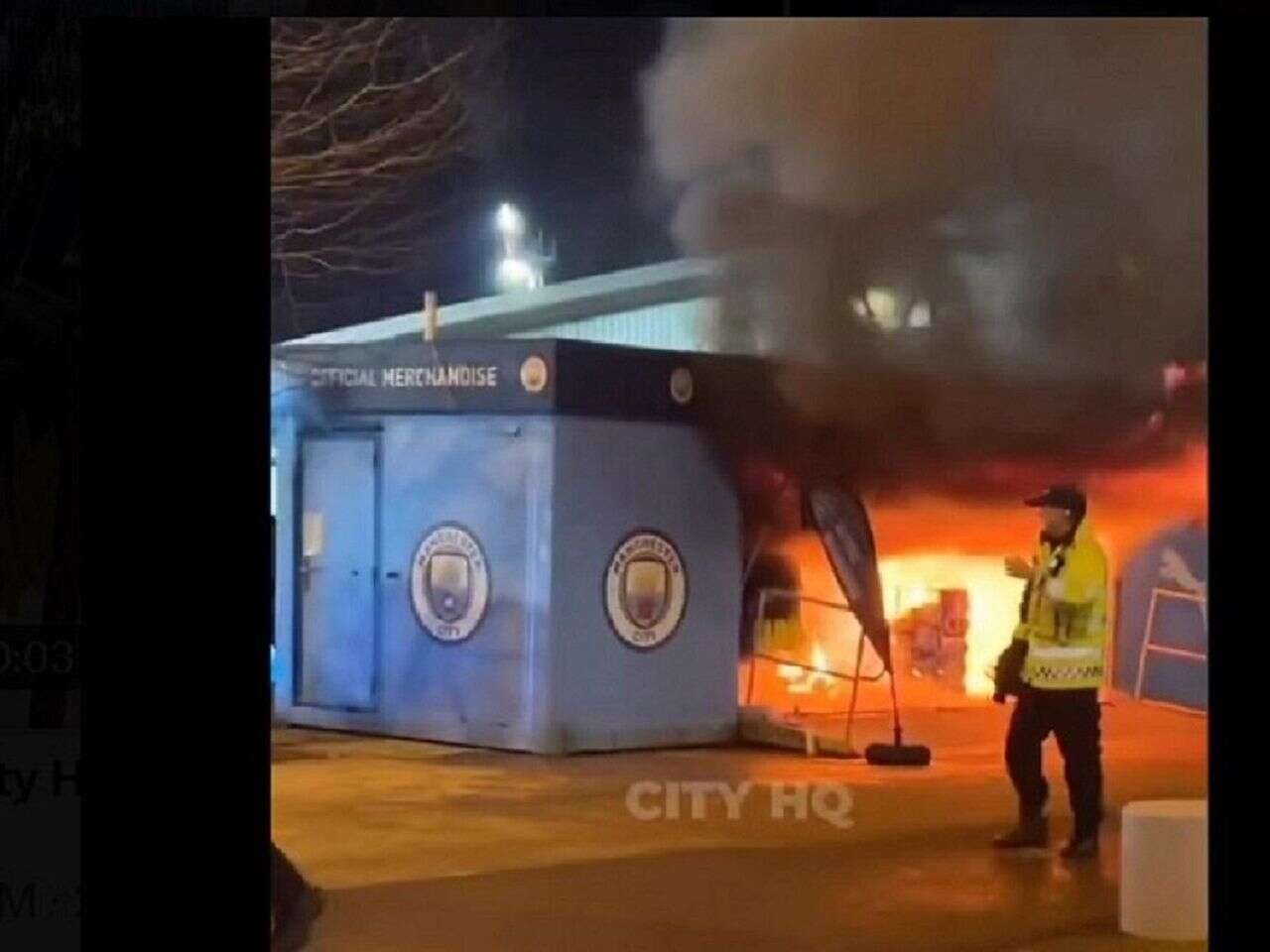 Są nagrania Pożar pod stadionem Manchesteru City! Co z meczem Ligi Mistrzów?