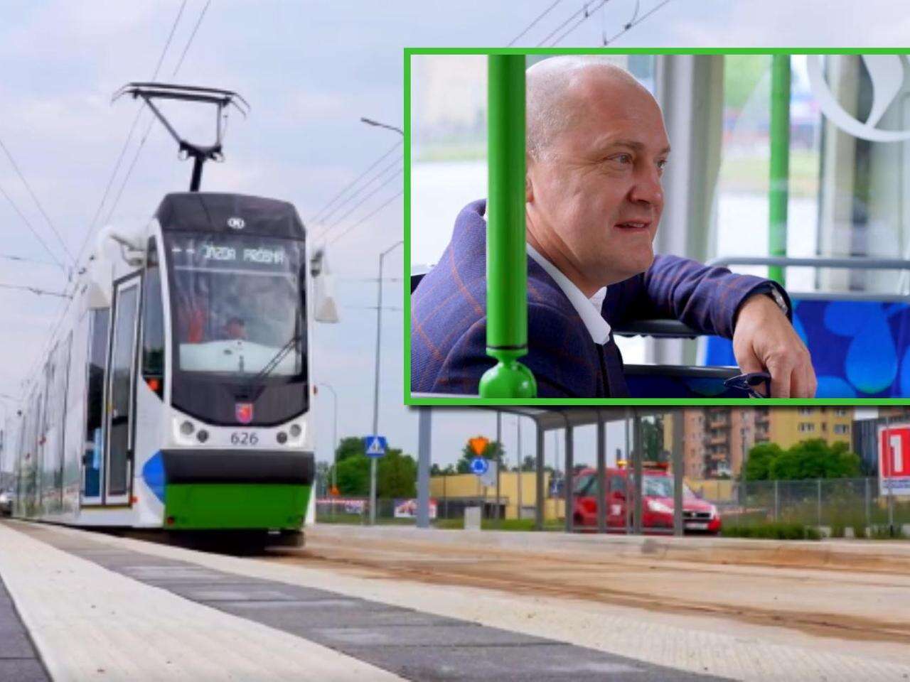 Jazda próbna Pierwszy tramwaj przejechał nową ulicą na Krzekowie. 