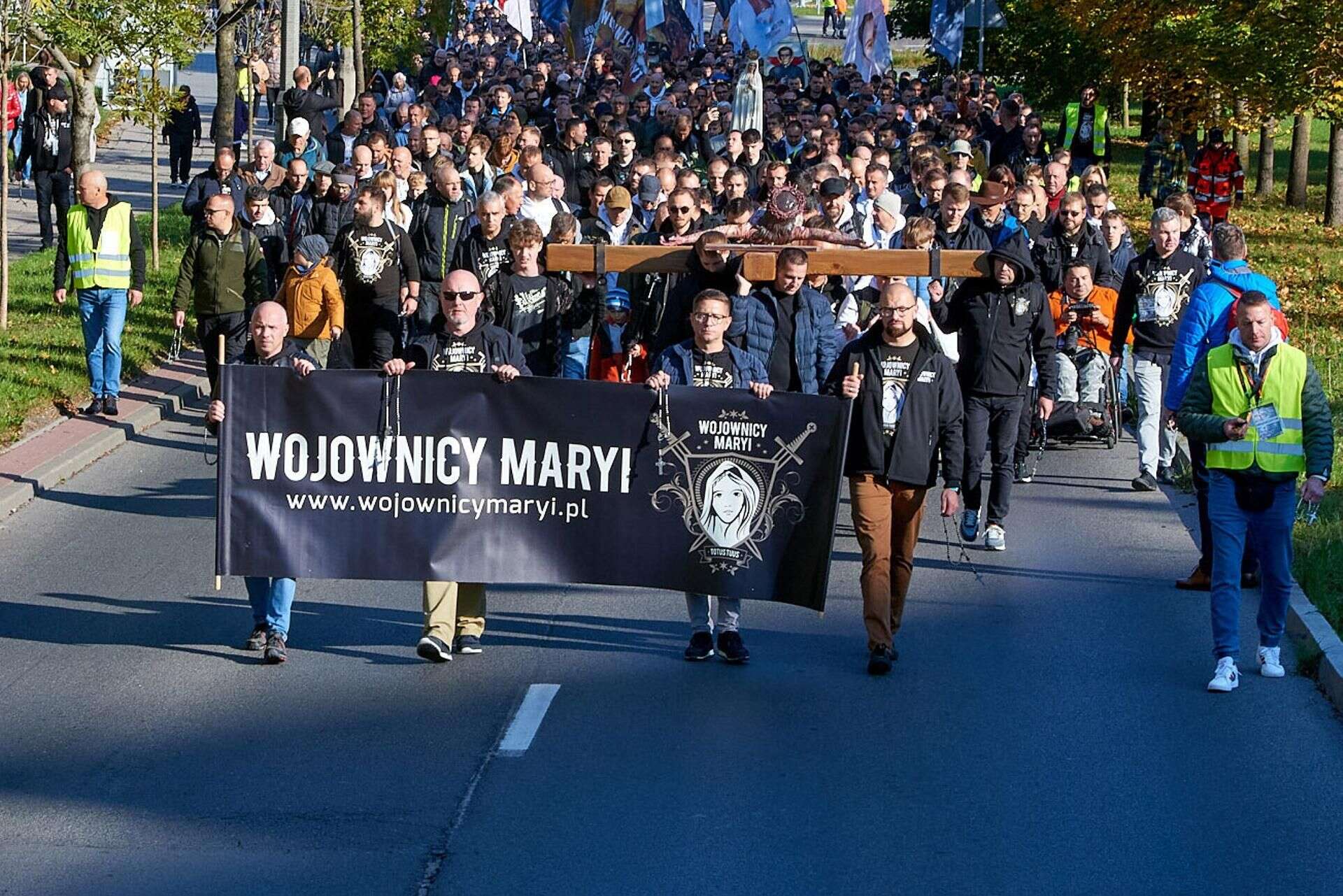 Męska wspólnota w Olsztynie Wojownicy Maryi przeszli ulicami Olsztyna