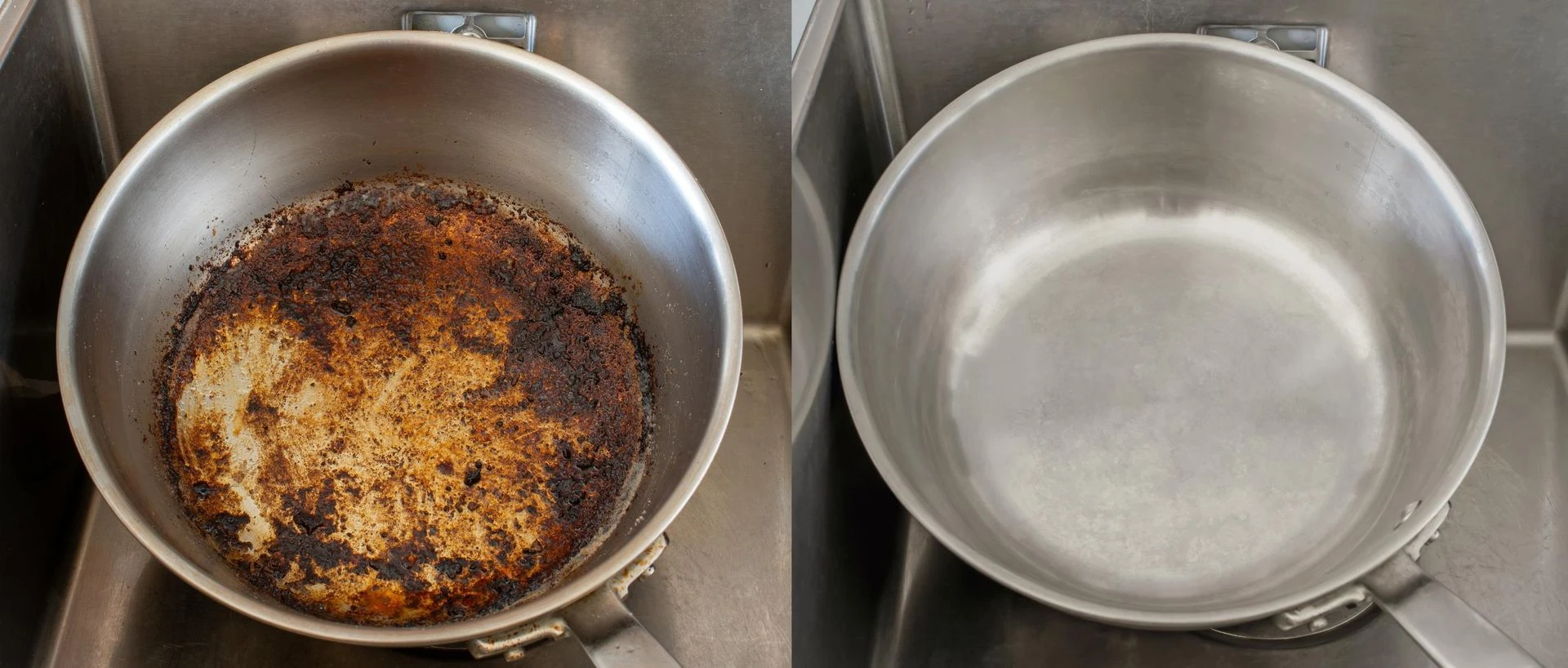 Triki na kuchenne wpadki Postaw przypalony garnek z wodą na gazie i wsyp 4 łyżki. Spalenizna odpadnie bez szorowania. Czyszczenie przypalonego garnke