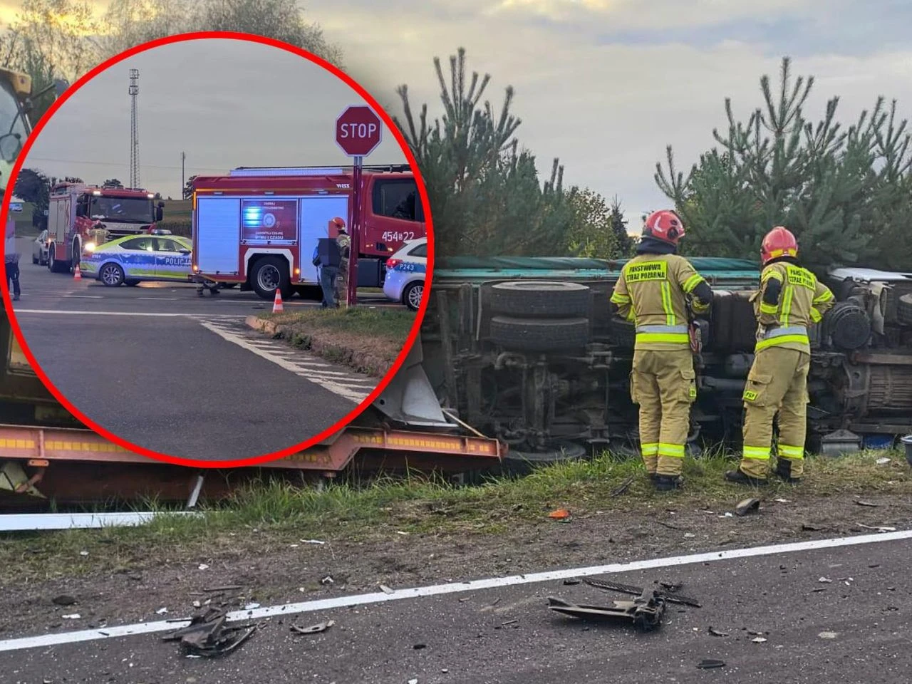 Wypadek Tragedia na DW 901. Dwie osoby zginęły w zderzeniu ciężarówki z osobówką