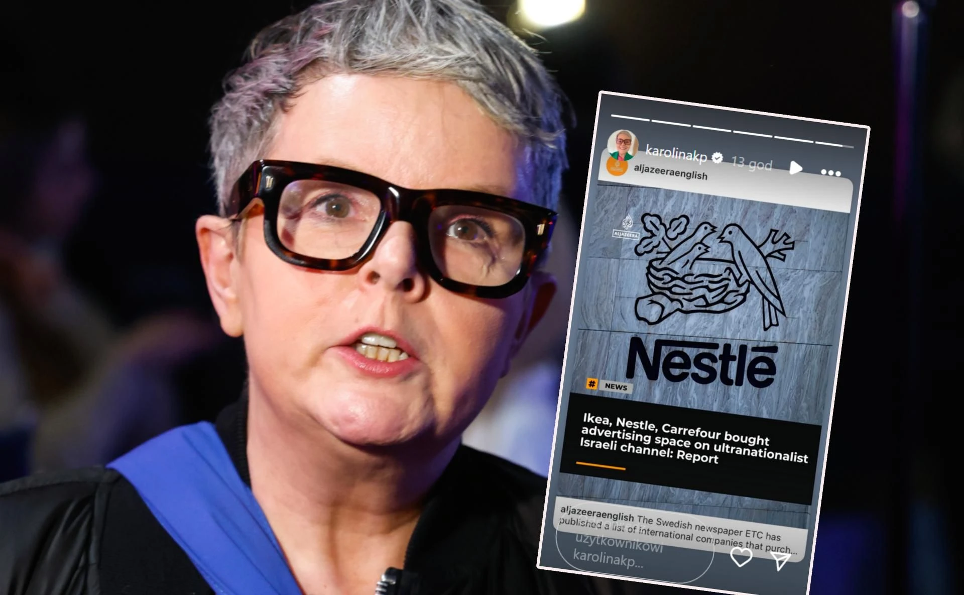 Zero słów Karolina Korwin Piotrowska zareagowała na atak Izraela. Nie użyła słów, dodała wymow…