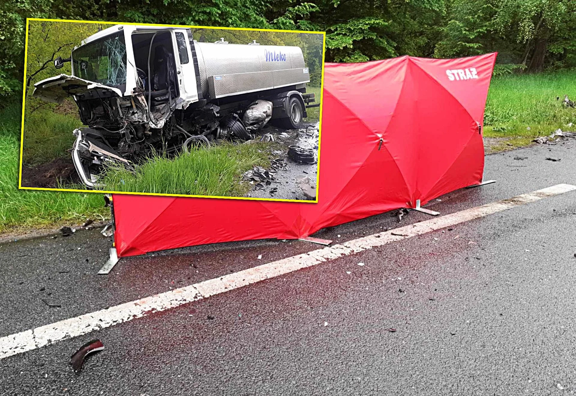 DRAMATYCZNY WYPADEK Auto 25-latka zostało zmiażdżone jak puszka. Ciężko na to patrzeć!