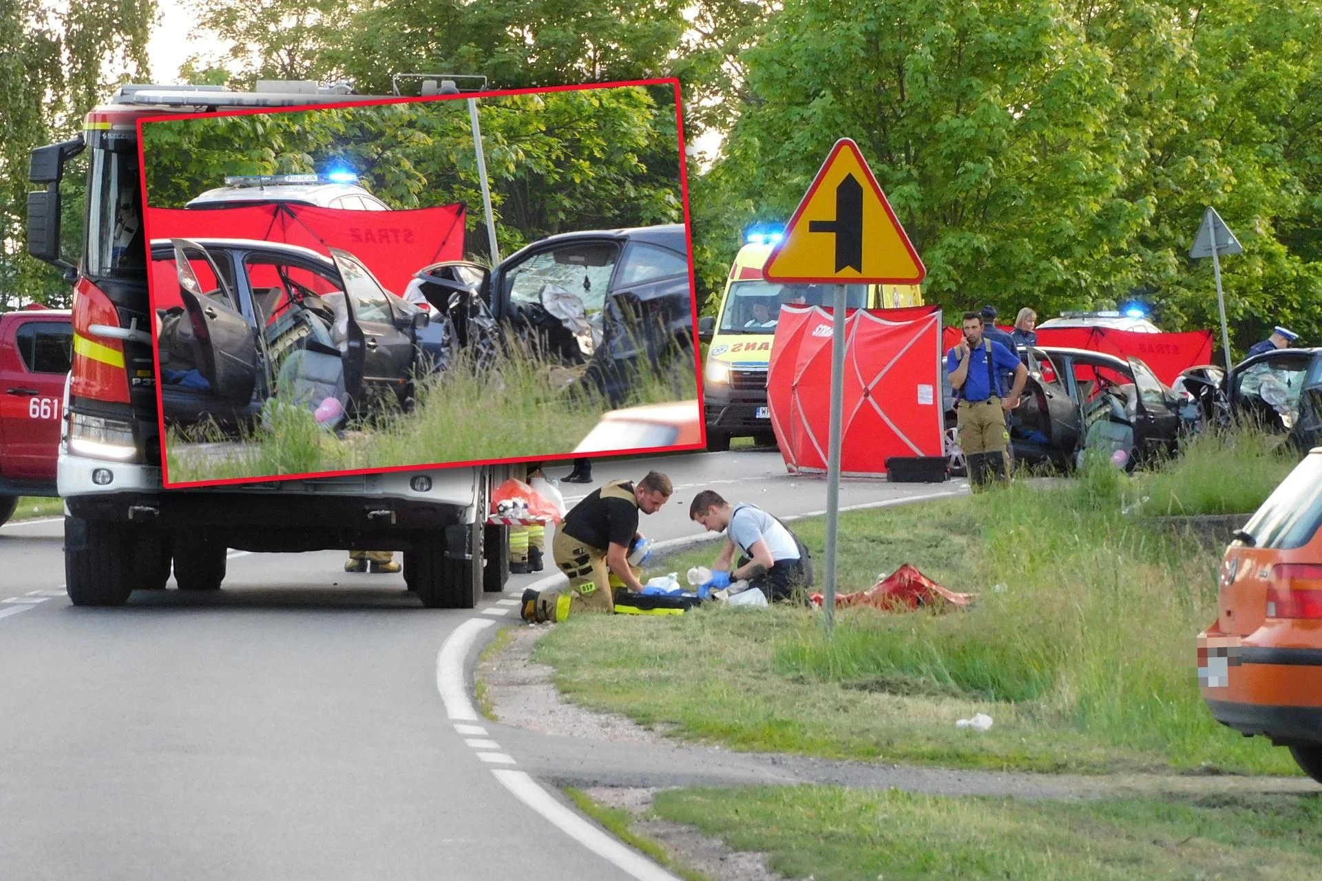 TRAGEDIA Czołowe zderzenie na łuku drogi. Nie żyje obywatel Ukrainy, dwie osoby trafiły do sz…
