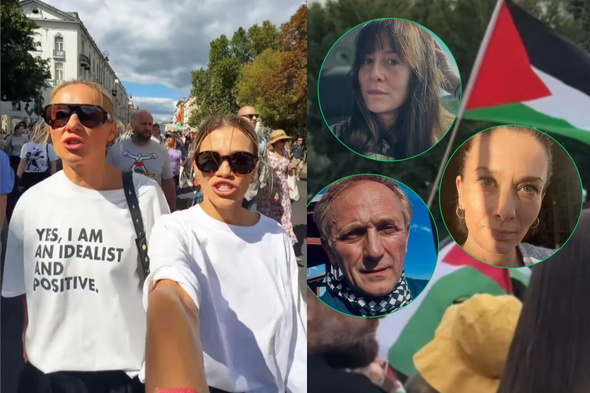 nie dla ludobójstwa Znane aktorki na ulicach stolicy. Mocne przesłanie podczas Marszu dla Palestyny