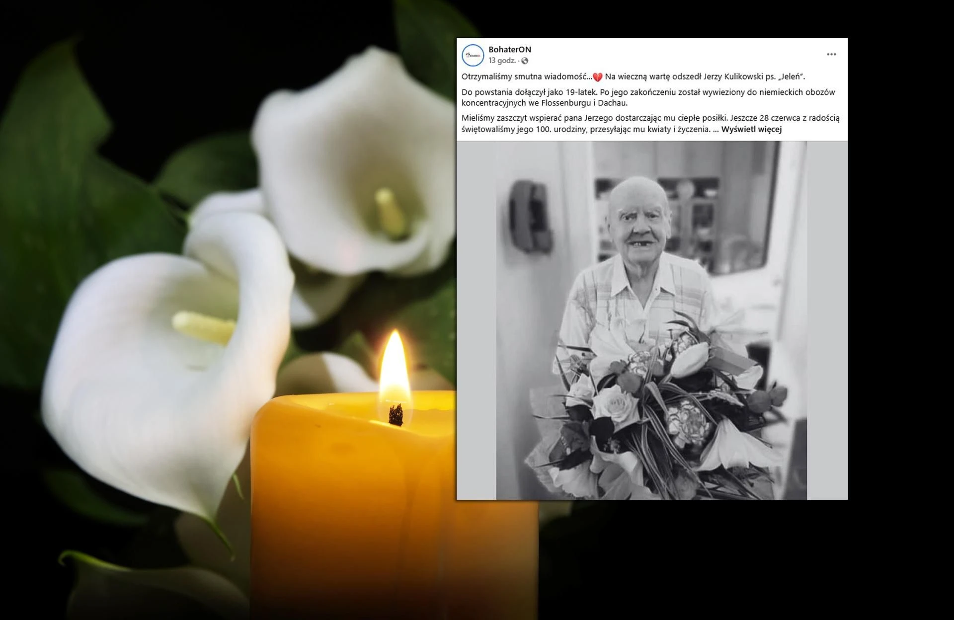 SERCE PŁACZE Na wieczną wartę odszedł Jerzy Kulikowski. Niedawno świętował 100. urodziny