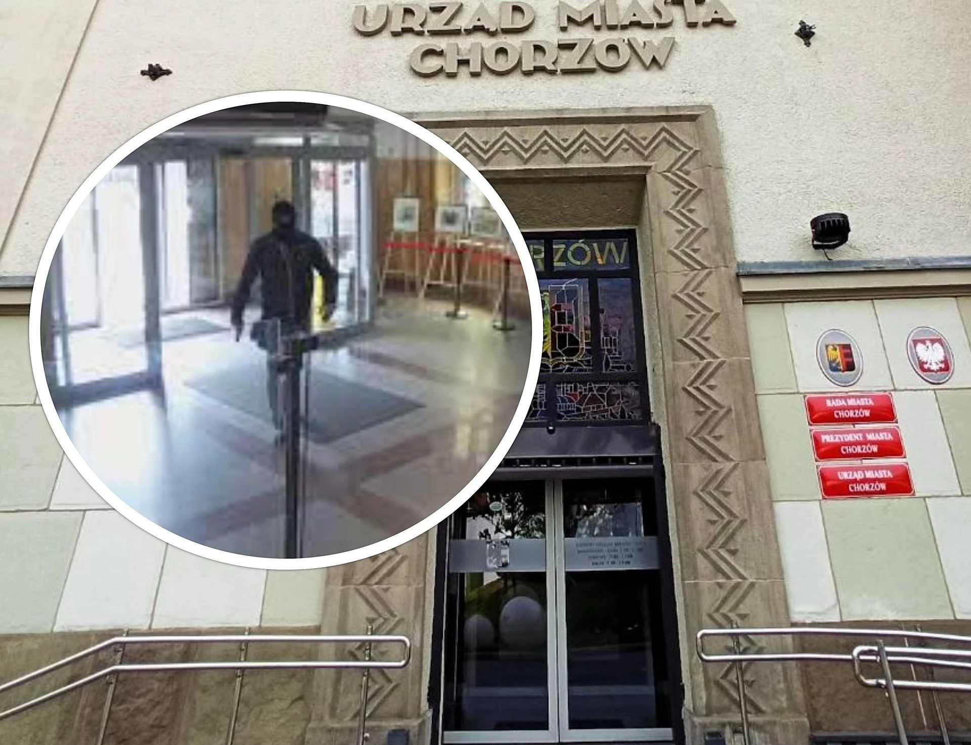 Niepokojący incydent Chorzów: Zamaskowany mężczyzna z bronią w Urzędzie Miasta