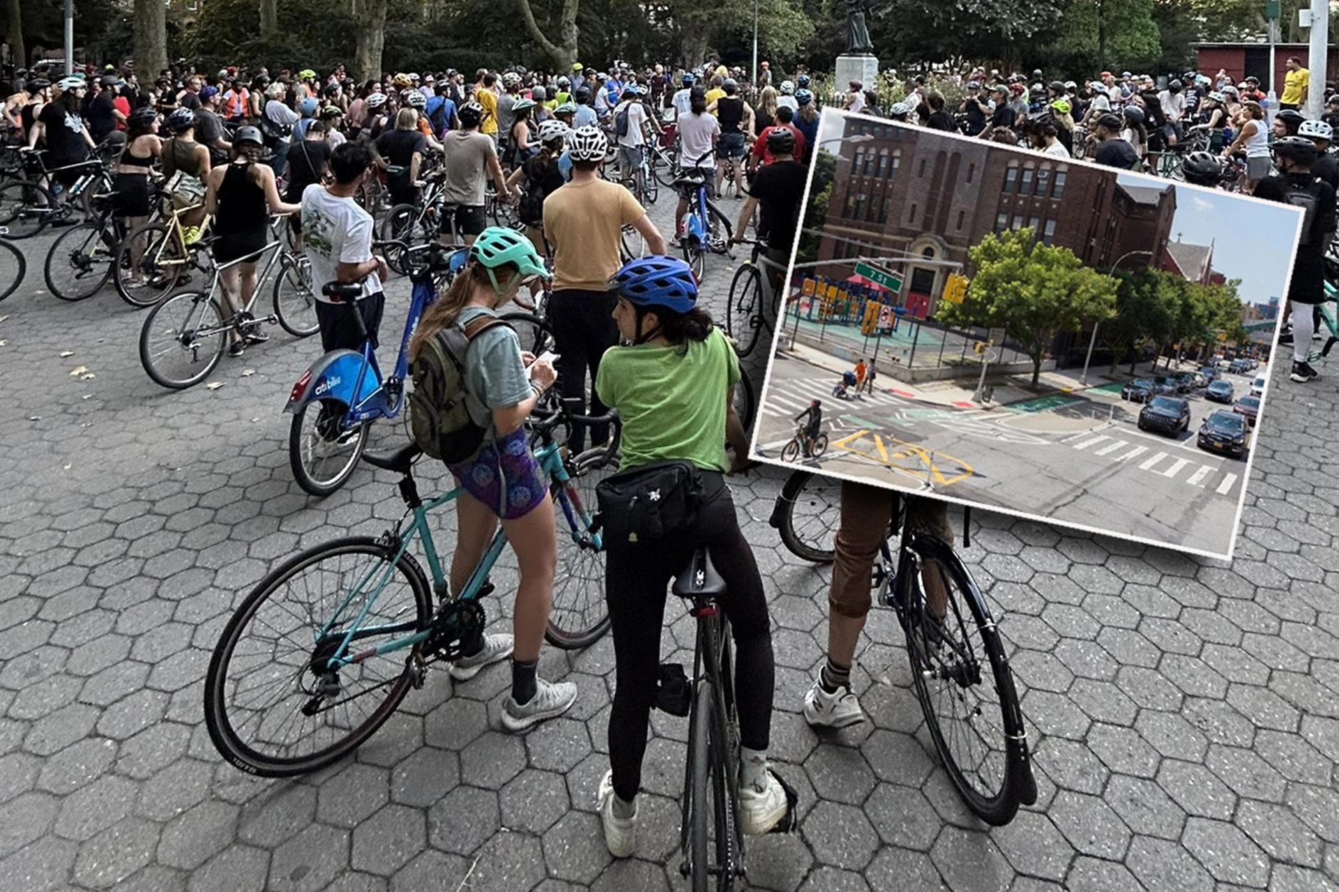 Protest w NYC Greenpoint walczy o bezpieczne ulice