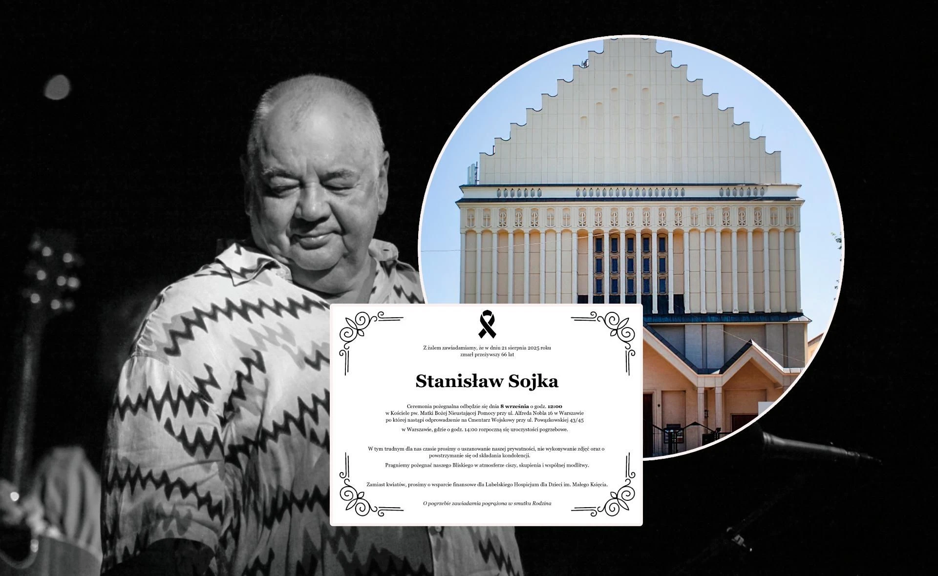 Znamy szczegóły W tym kościele pożegnamy Stanisława Sojkę. Jest piękny! Kiedy msza i pochówek? Już znamy szczegóły