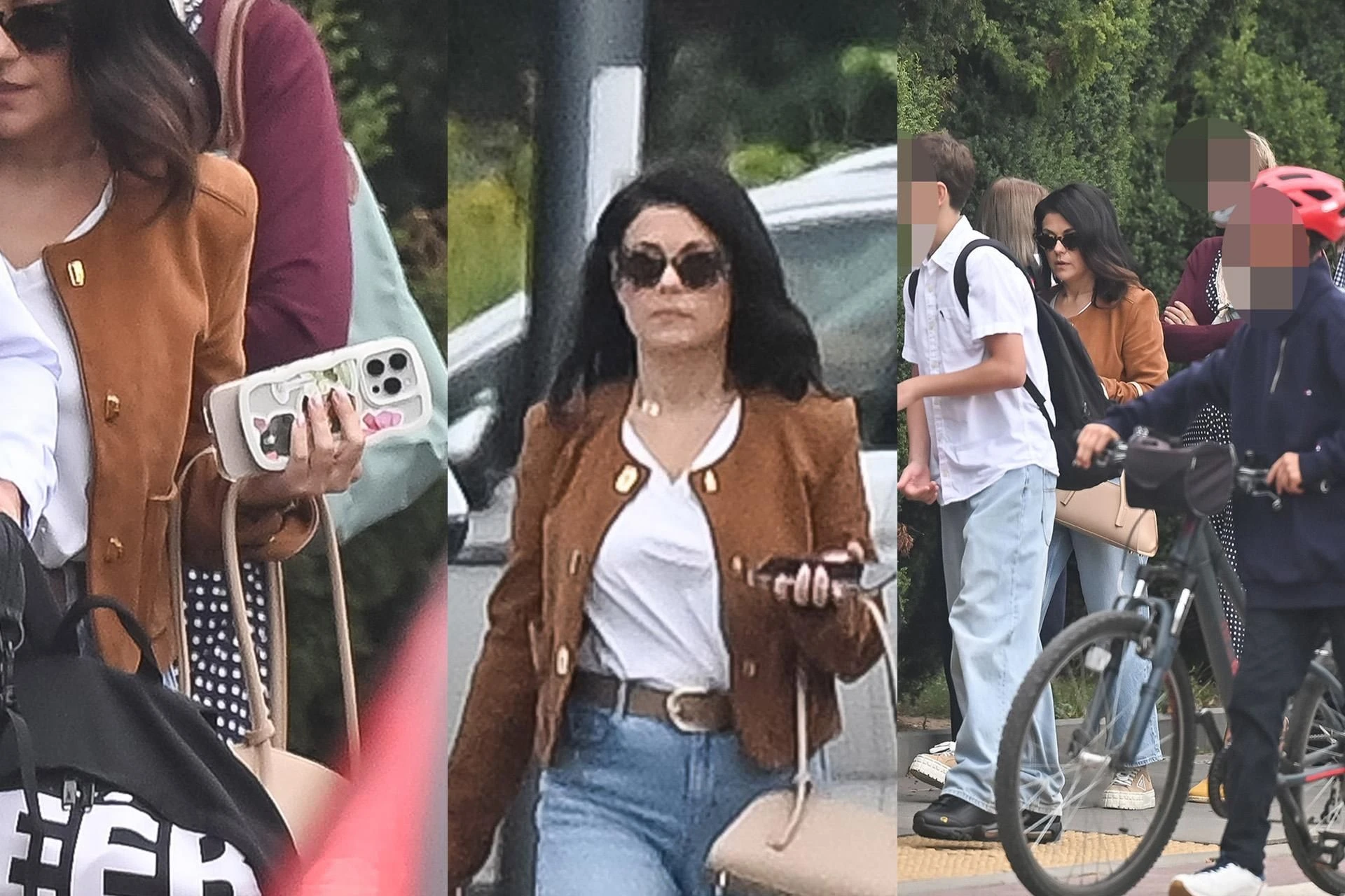 Zdjęcia paparazzi Katarzyna Cichopek na rozpoczeciu roku szkolnego. Dwa telefony w dłoni i nietęga mina!