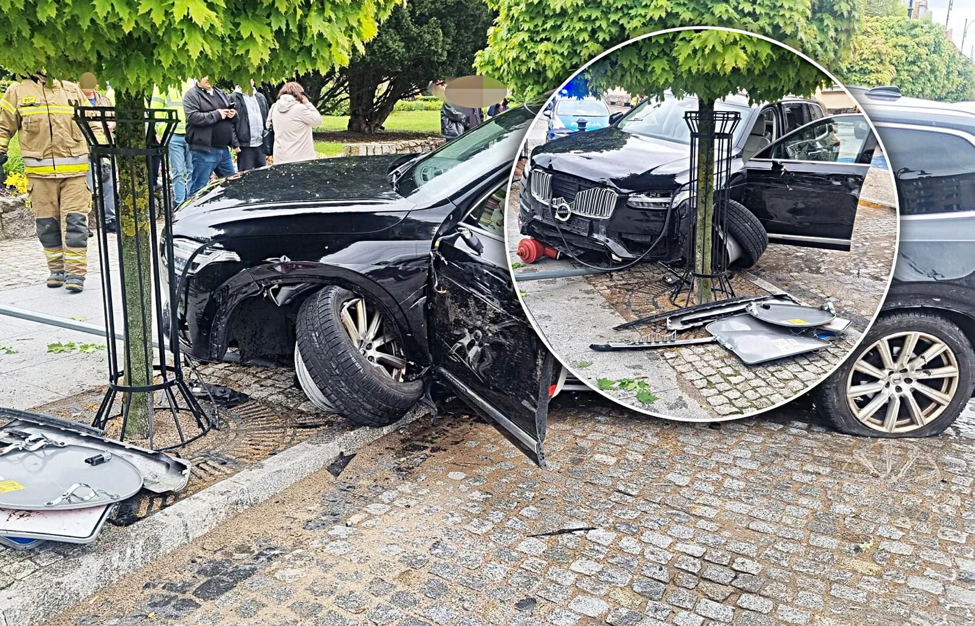 Niebezpieczny weekend Pijacki rajd na ratusz! Demolował wszystko, co napotkał na drodze