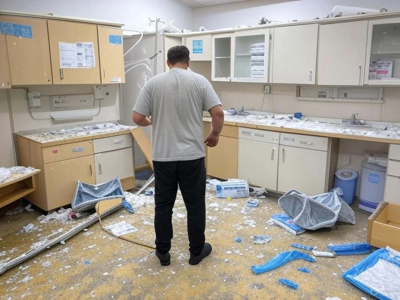 szok Pijany 26-latek zdemolował szpital w Ciechanowie. Woda zalała kilka pomieszczeń