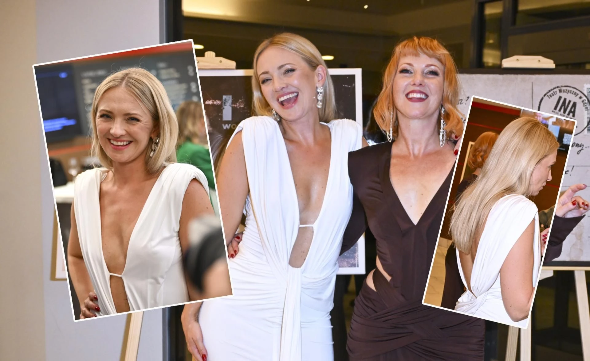 WOW! Basia Kurdej-Szatan z dekoltem do pasa w dniu 40. urodzin! A jej siostra? Tylko zobaczcie