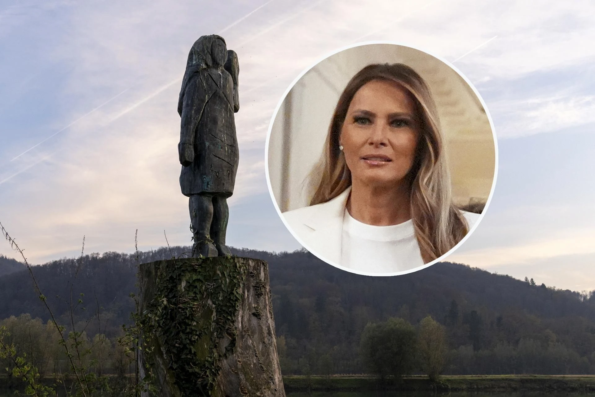 Pierwsza dama zdewastowana Skandal! Ktoś ukradł pomnik Melanii Trump. 