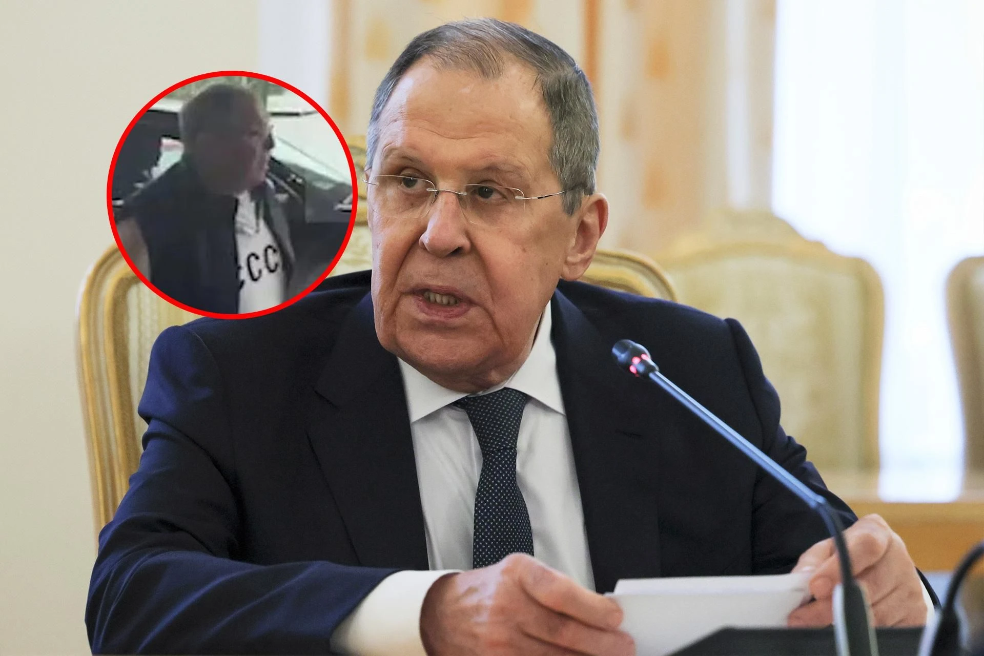 Burza wokół bluzy Ławrowa Strój rosyjskiego ministra z wymownym napisem! Afera tuż przed szczytem