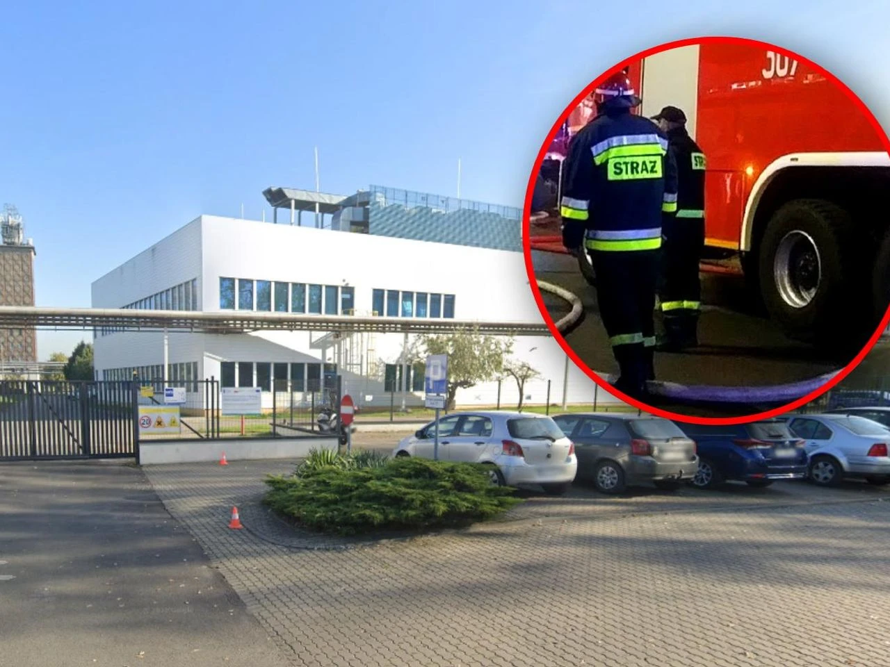 Służby w akcji Wyciek amoniaku w zakładach Polfa. Ewakuacja pracowników!