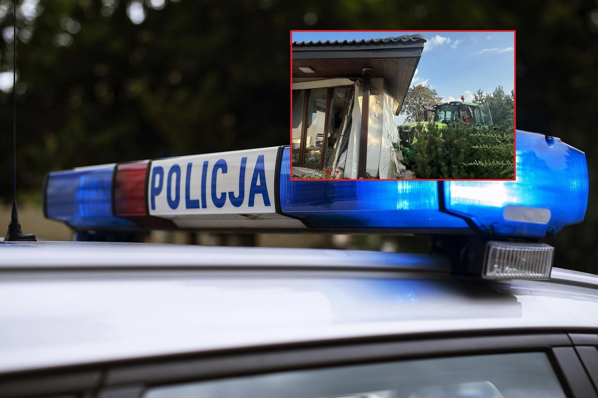 Groza pod Inowrocławiem Ciągnik rolniczy wjechał w dom. Mieszkańcy przerażeni