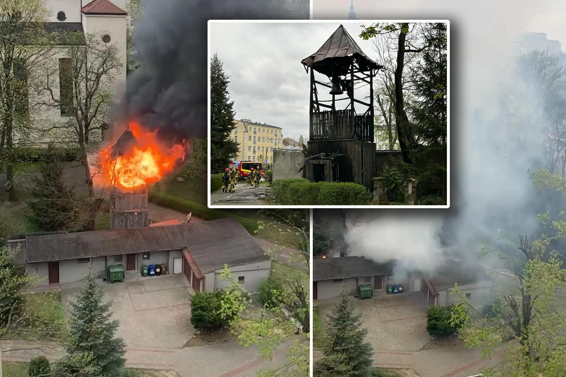 Trwa akcja gaśnicza Dramat na Kamionku: Płonie najstarszy drewniany zabytek Pragi!
