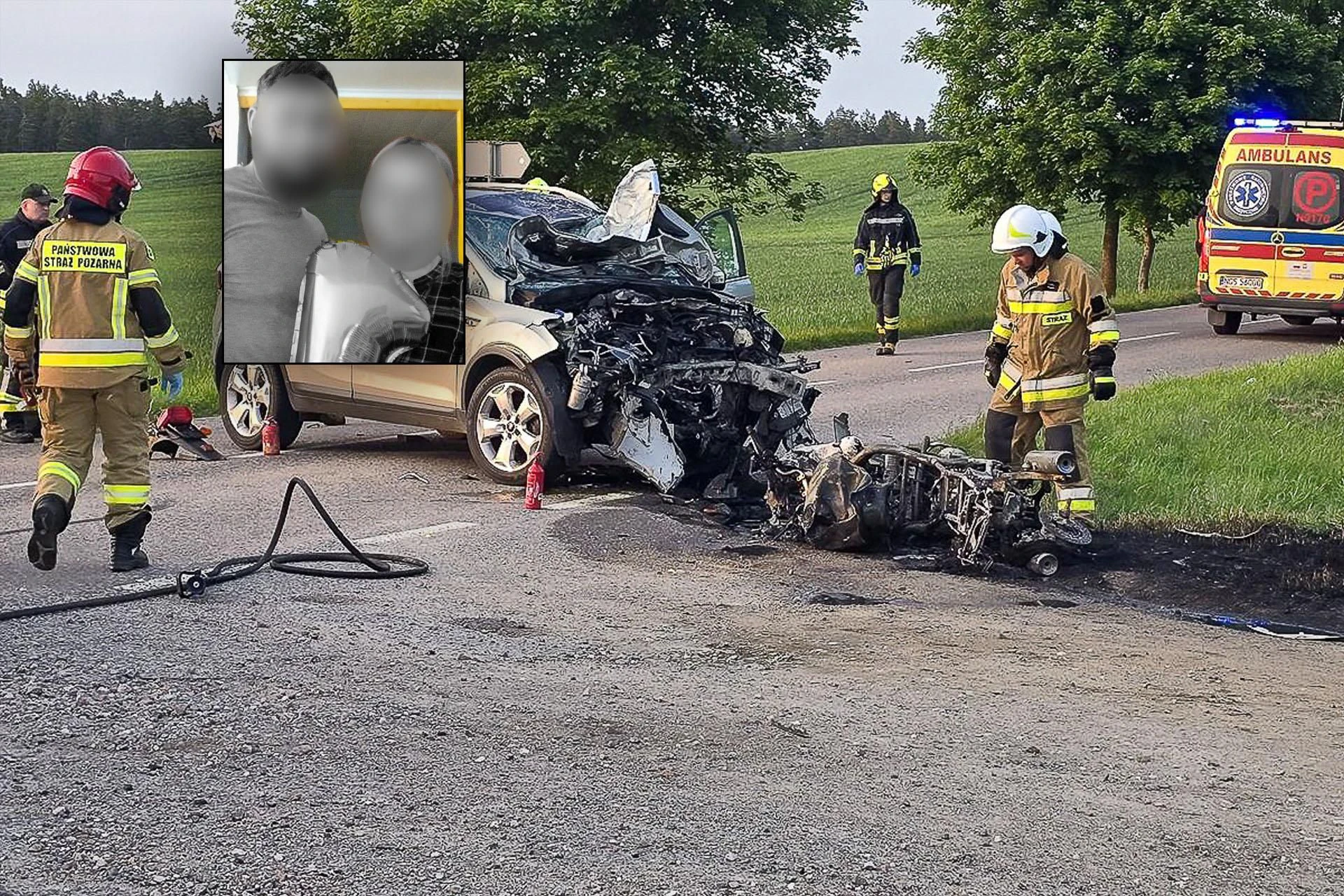 Straszny wypadek Miłość Marka i Marty spłonęła na bocznej drodze