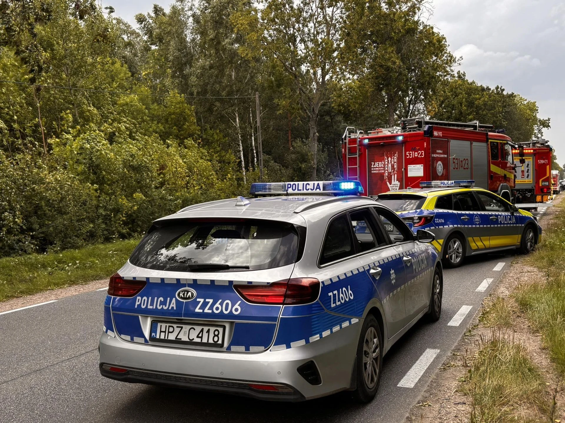 Dramat na drodze! Śmiertelny wypadek pod Nasielskiem! Zginął 37-letni motocyklista