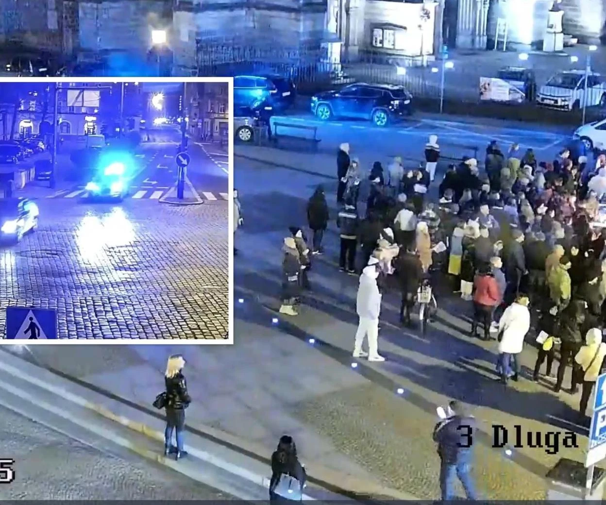 Pościg w Świdnicy Rozpędzone audi jechało na manifestantów. Po drodze rozbiło dwie policyjne blokady
