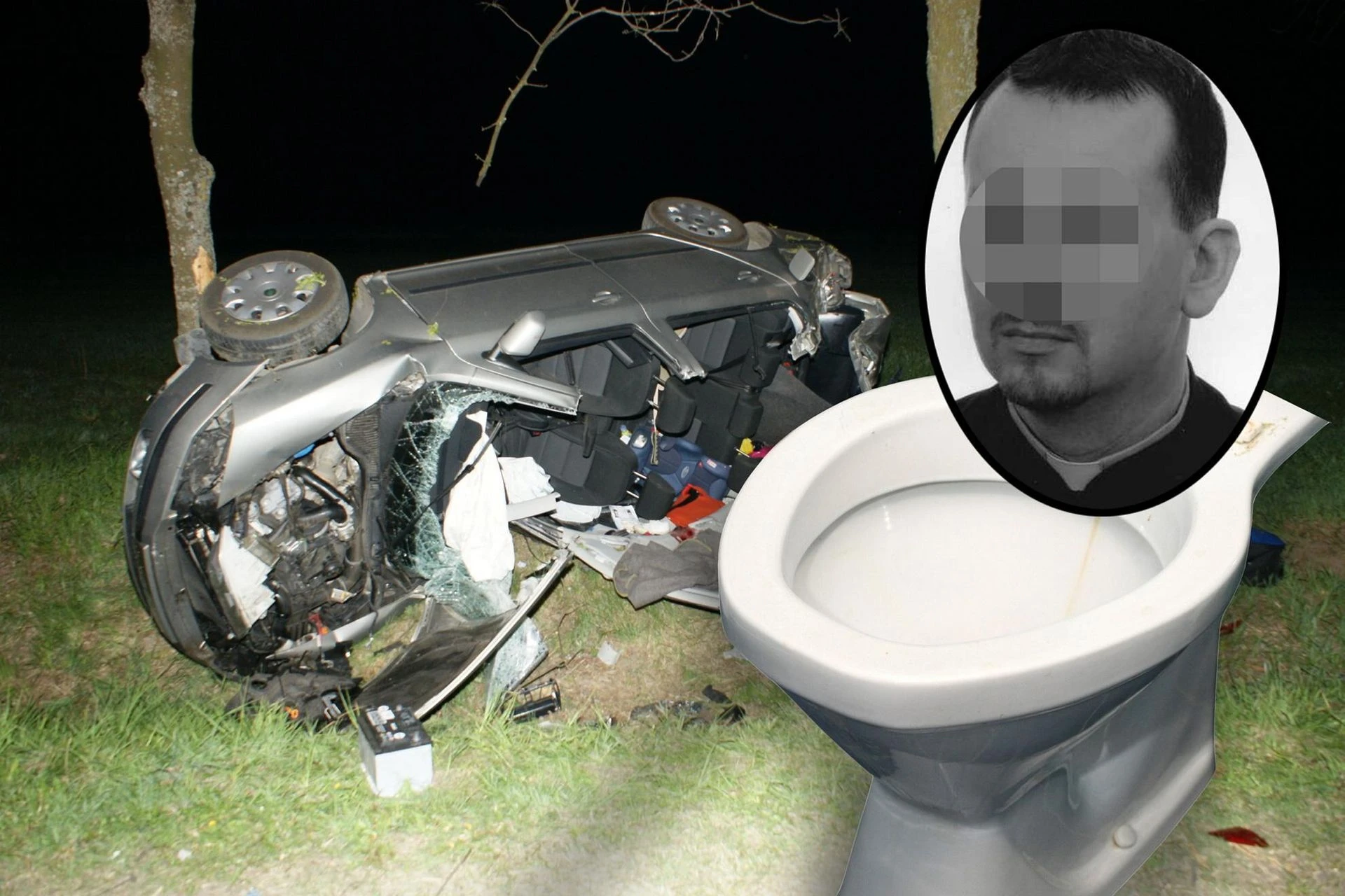 Tragiczny wypadek Ksiądz zginął przez sedes na drodze. Do dziś nie wiadomo, kto go tam ustawił