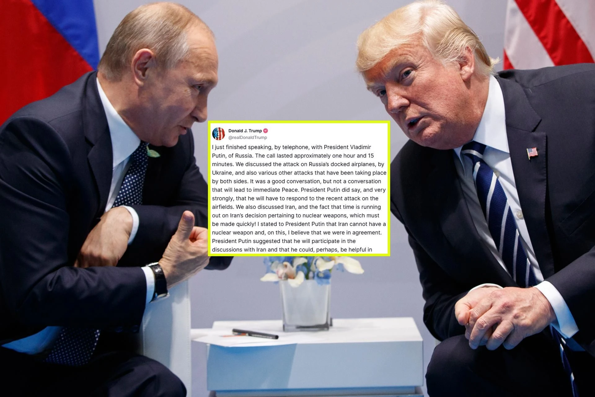 Z OSTATNIEJ CHWILI Wstrząsające słowa Trumpa po rozmowie z Putinem. Rosyjski dyktator zagroził odwetem