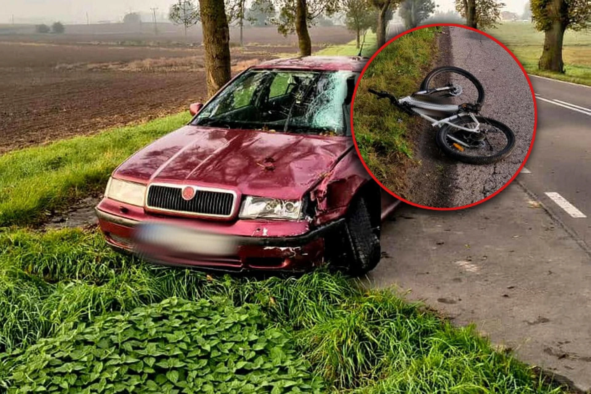 Dramat na drodze! Staranował rowerzystę pod wpływem narkotyków i uciekł! Kierowca zatrzymany