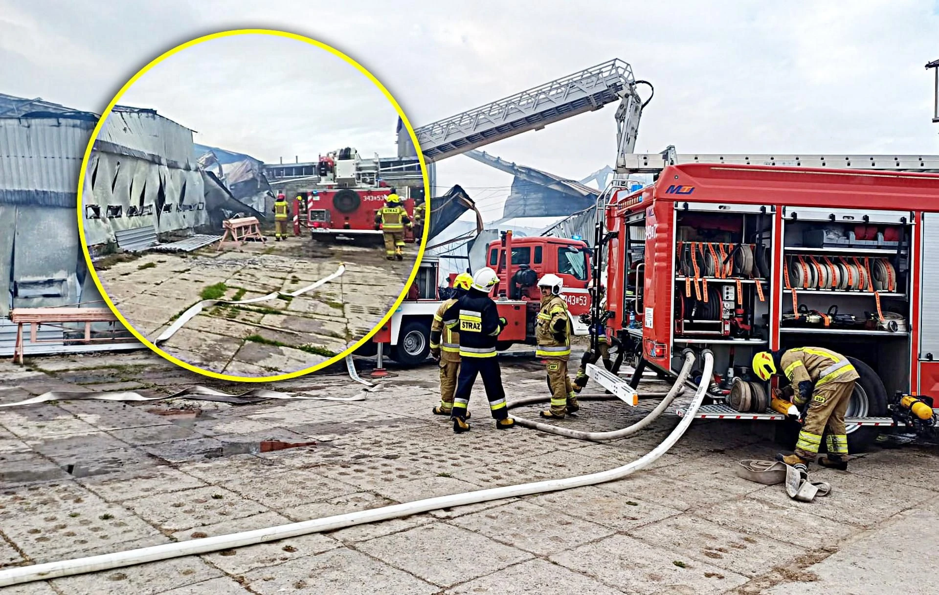 Na ratunek było za późno Pożar kurnika. Padło 38 tysięcy sztuk drobiu