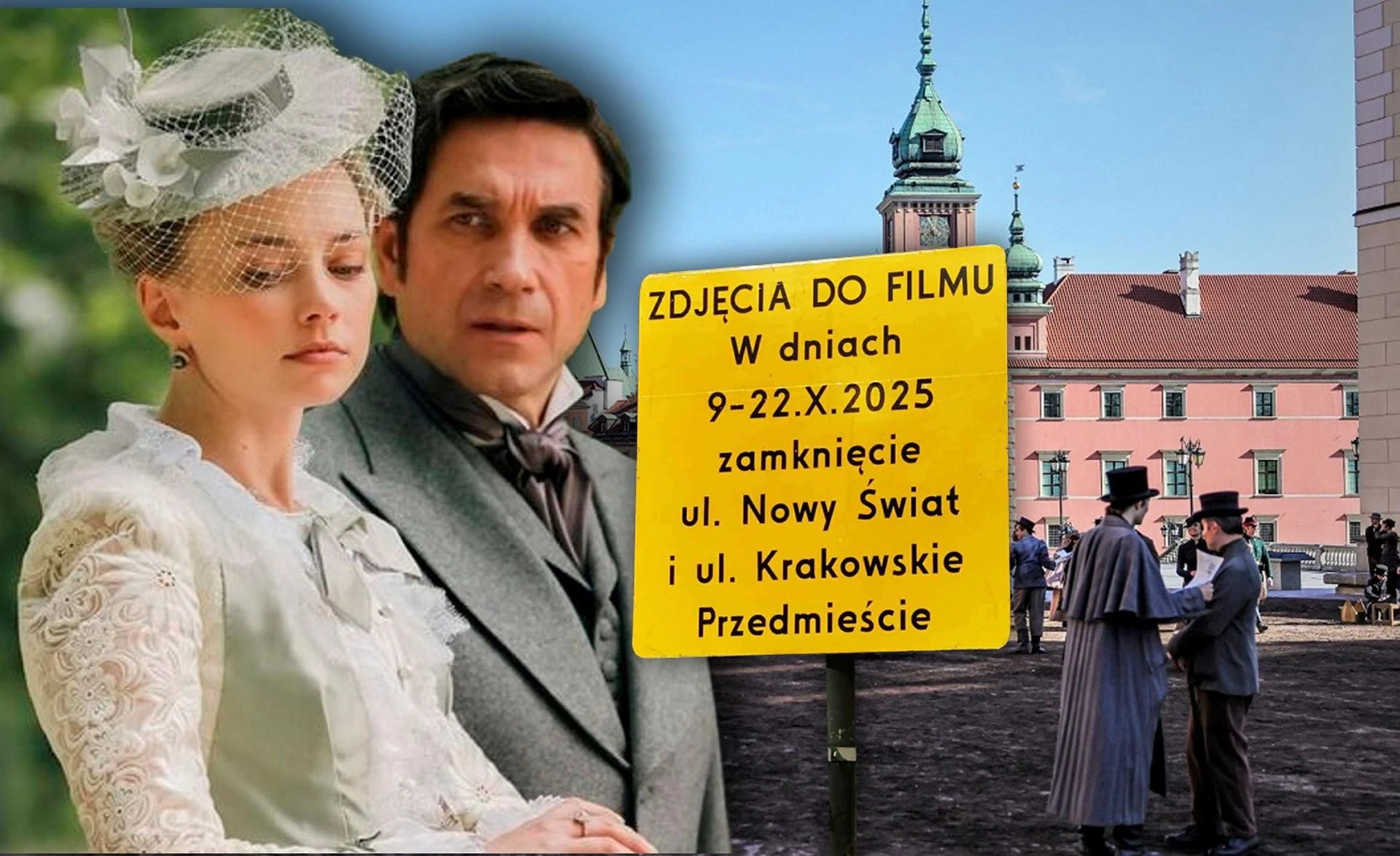 ZOBACZ ZDJĘCIA Kultową „Lalkę” kręcą przy Koperniku! Ozdobili całą okolicę. Krakowskie Przedmieście zamknięte