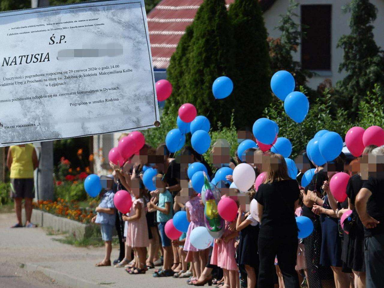 Pogrzeb 7-letniej Natusi Kolorowe balony wzbiły się prosto do nieba. Wzruszający gest na pogrzebie 7-letniej …