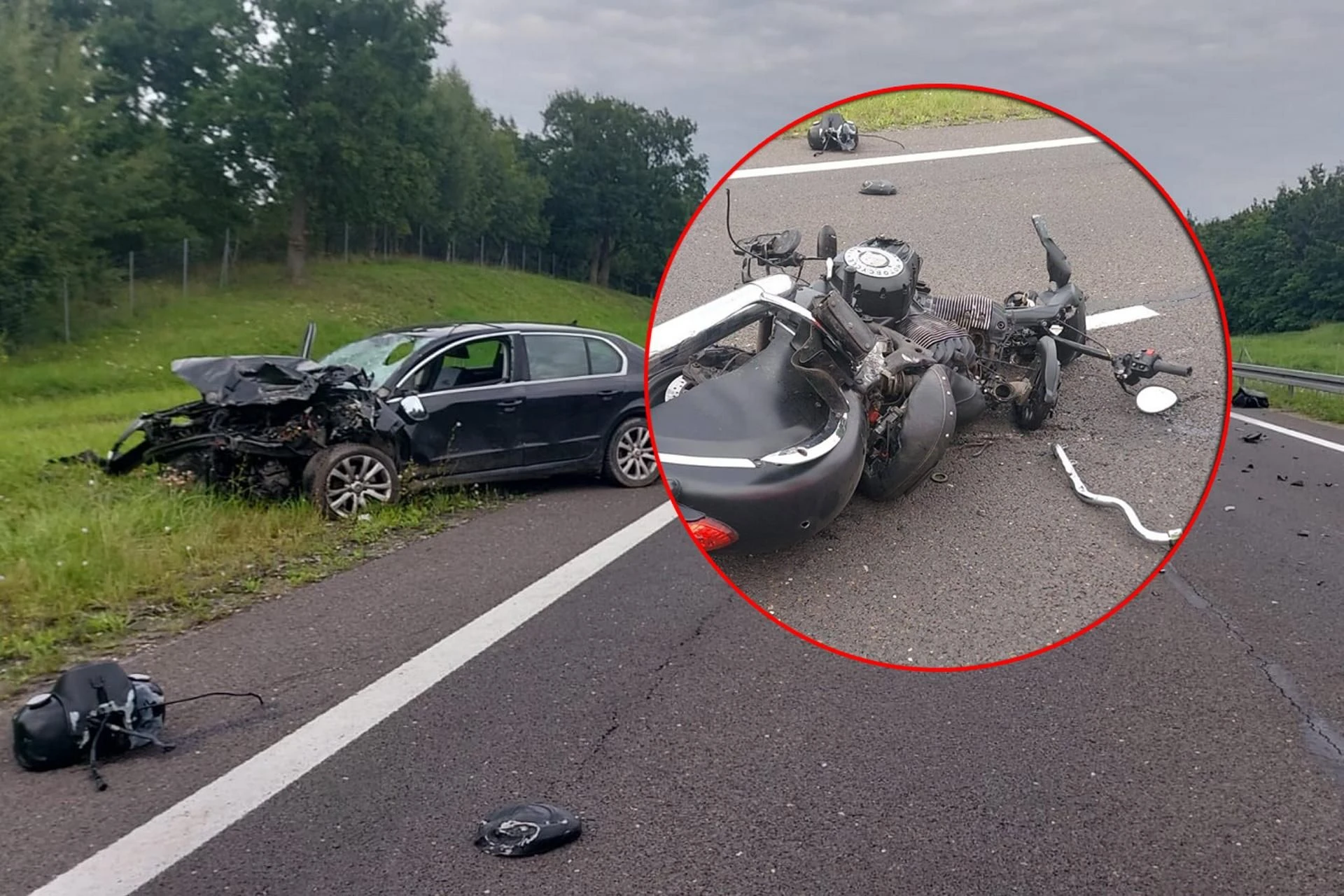 Warmińsko-mazurskie Motocyklista zginął po zderzeniu z osobówką