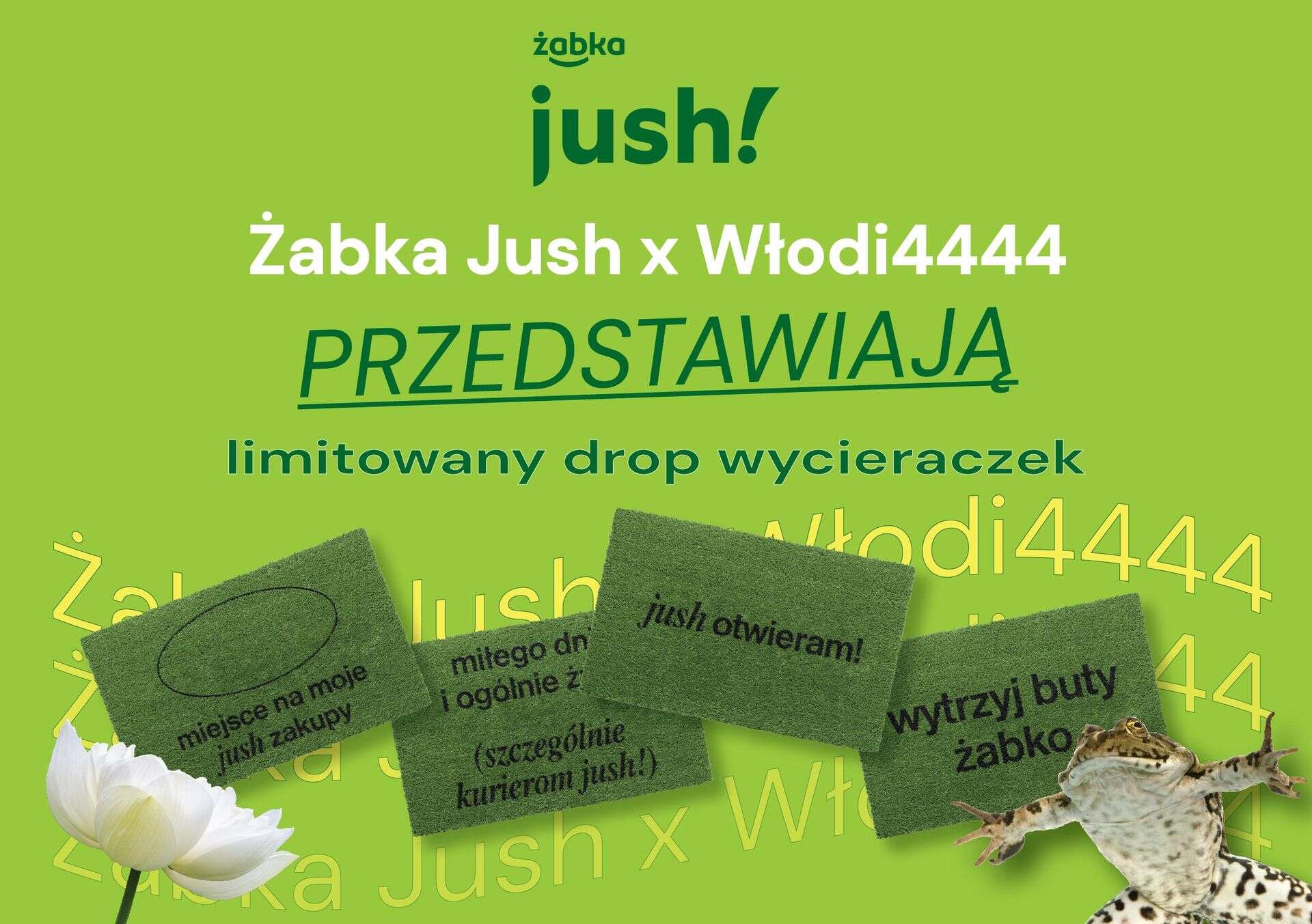 Tego się nie spodziewaliście Żabka Jush łączy siły z wlodim4444. Wyjątkowy drop wycieraczek z hasłami w stylu art…