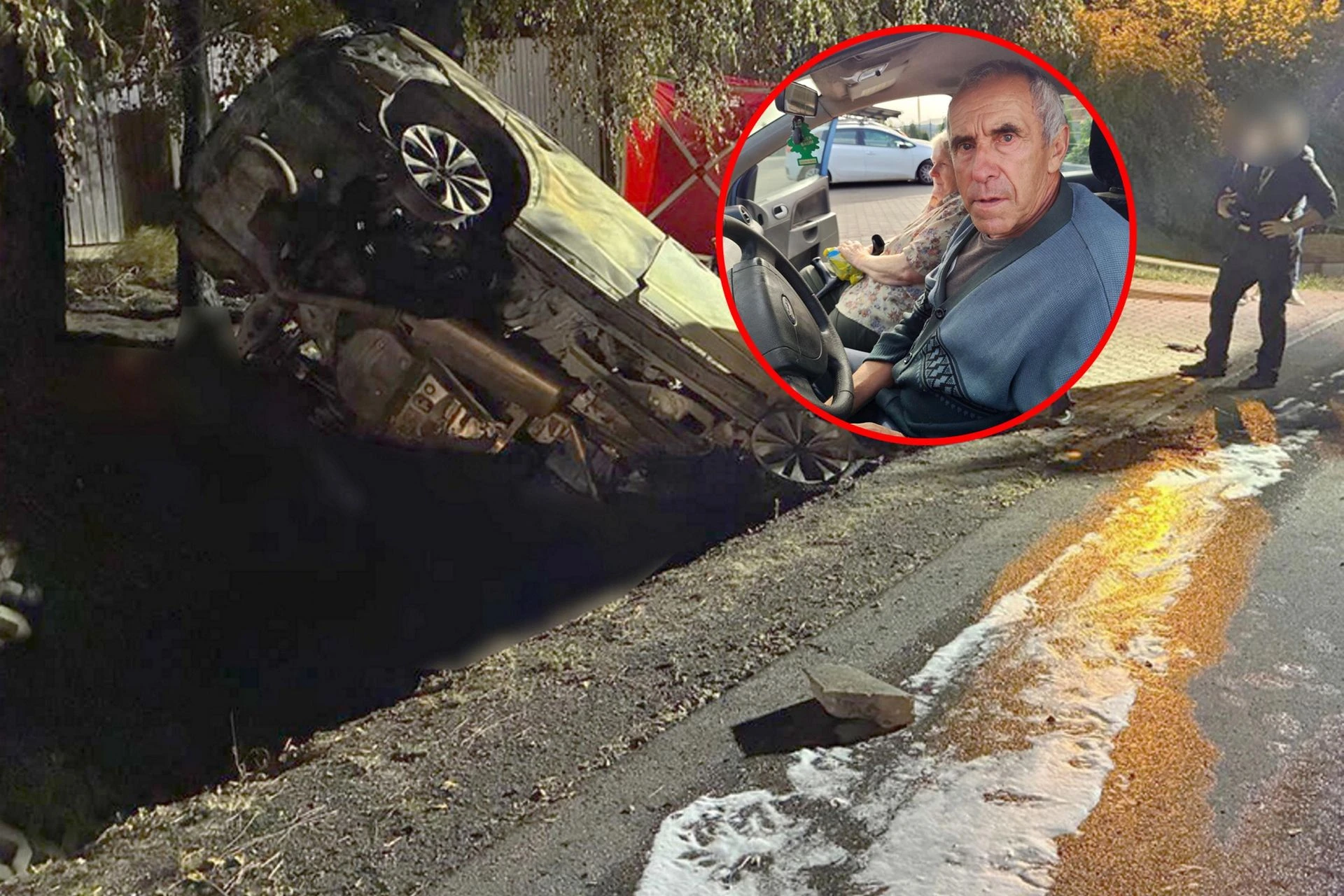Wstrząsające relacje Lexus spłonął z trójką młodych ludzi w środku. Mieszkańcy Sierczy w szoku. 